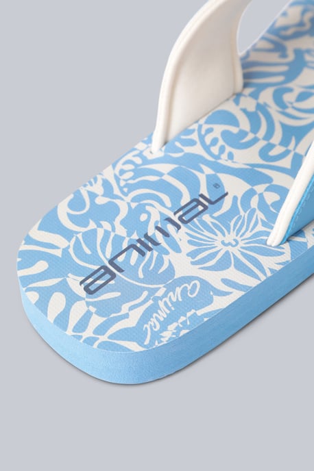 'Swish' Women's Flip Flops with Soft Padded Upper Straps Slip-on Beach Sandals Pale Blue - Image 6