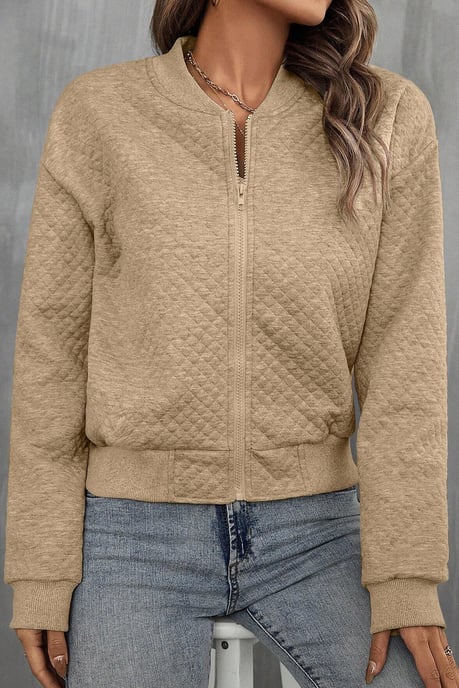 Quilted Zipup Jacket - Image 1