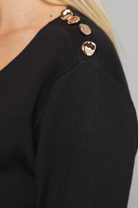Petite Asymmetric Rib Detail Knitted Peplum Top - Image 5