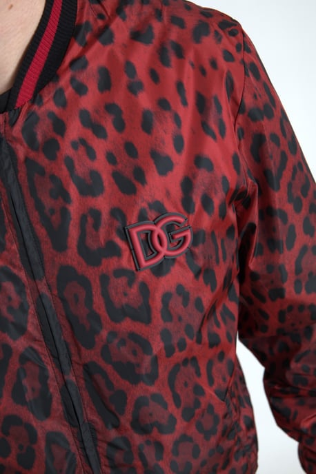 Rödsvart Leoprint Bomberjacka - Image 6