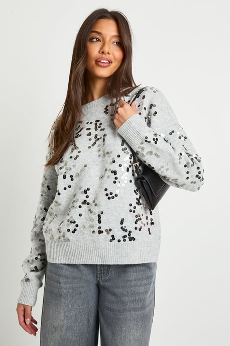 All Over Sequin Jumper - Image 1