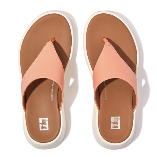 FitFlop F-mode leather flatform toe-post sandals - Image 3