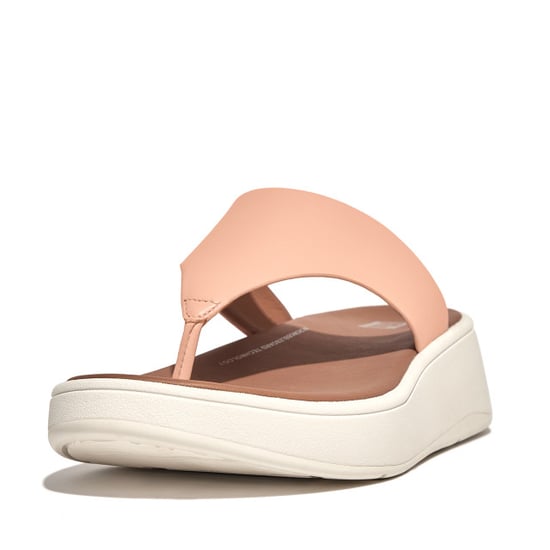 FitFlop F-mode leather flatform toe-post sandals - Image 4
