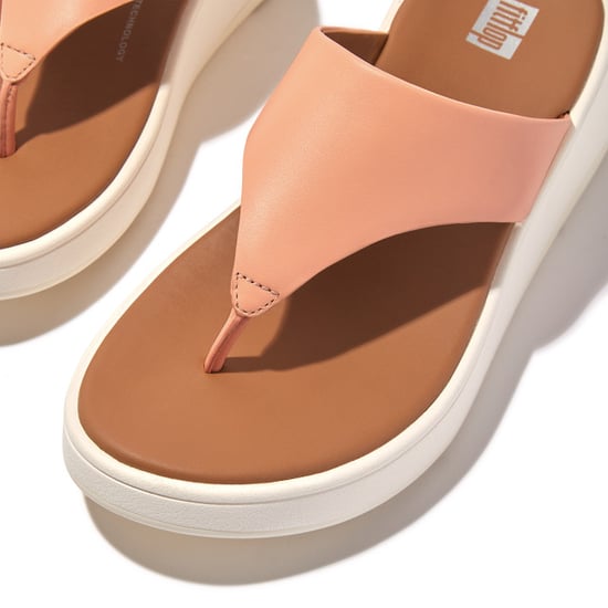 FitFlop F-mode leather flatform toe-post sandals - Image 5