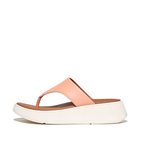 FitFlop F-mode leather flatform toe-post sandals - Image 6