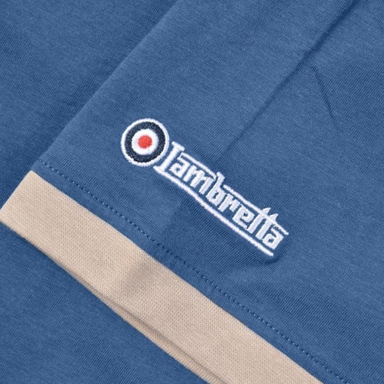 Lambretta Heren Target Ringer T-shirt (Maanlicht Oceaan) - Image 4