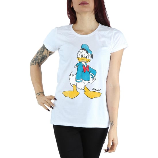 Disney Dam/Tjej Donald Duck Angry T-shirt i bomull (Vit) - Image 3