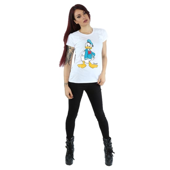 Disney Dam/Tjej Donald Duck Angry T-shirt i bomull (Vit) - Image 4