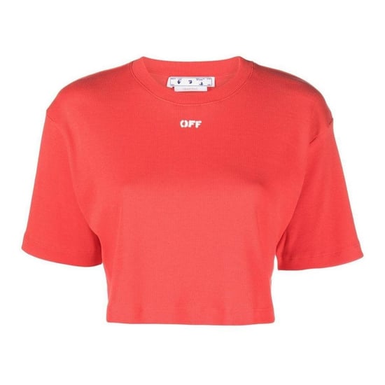 Off White Dames/dames Logo Crop T-shirt (Rood) - Image 1