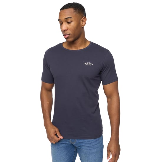 Crosshatch Heren Basicnatural T-shirt (Pakket van 5) (Wit/Marineblauw/Denim/Blauw/Grey Marl) - Image 3