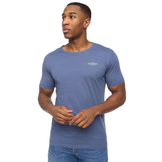 Crosshatch Heren Basicnatural T-shirt (Pakket van 5) (Wit/Marineblauw/Denim/Blauw/Grey Marl) - Image 4