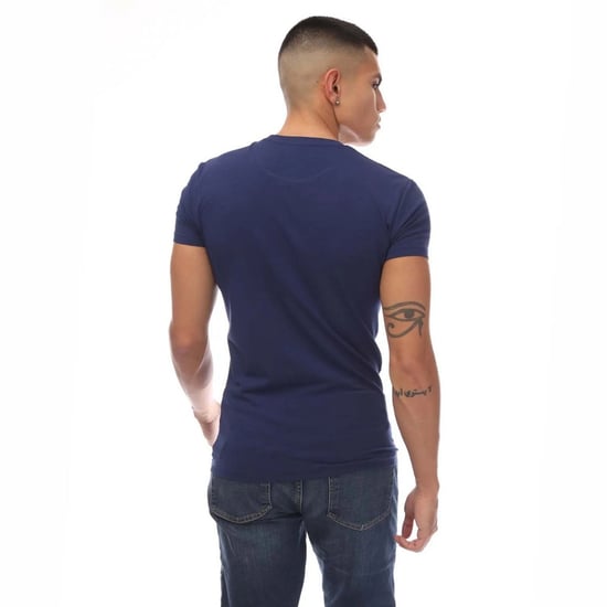 Emporio Armani T-shirt med rund hals för män (Blå) - Image 2