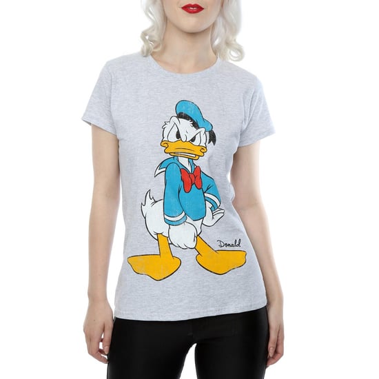 Disney Dam/Tjej Donald Duck Angry T-shirt i bomull (Grått) - Image 3