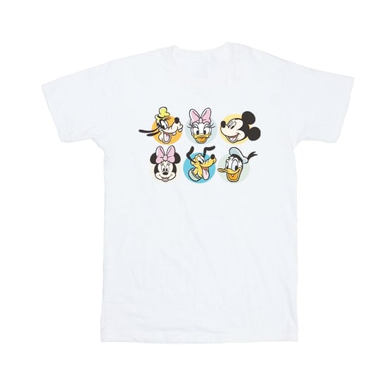 Disney Heren Mickey Mouse And Friends Gezichten T-Shirt (Wit) - Image 1