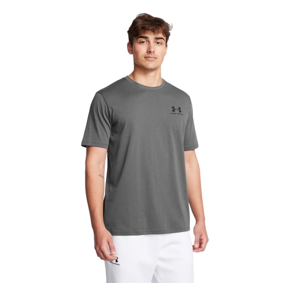 Under Armour Mens Sportstyle Short-Sleeved T-Shirt (Castle Rock Grey/Black) - Image 3