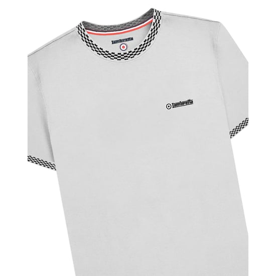 Lambretta Heren Tweekleurig Ringer T-shirt (Wit) - Image 3
