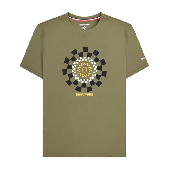 Lambretta Heren AW25 Track T-Shirt (Khaki Groen) - Image 1