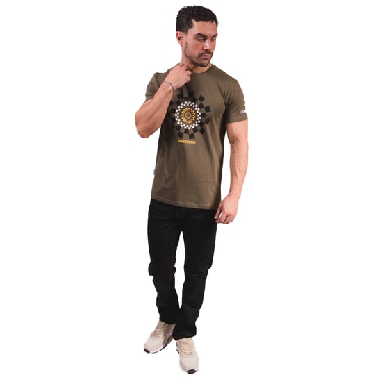 Lambretta Heren AW25 Track T-Shirt (Khaki Groen) - Image 4