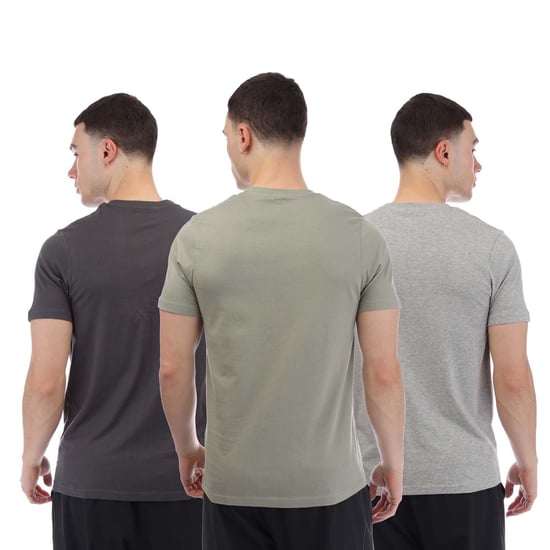 Nicce Heren Petras T-Shirt (Pak van 3) (Houtskool/Lichtgrijs/Olijfgroen) - Image 2