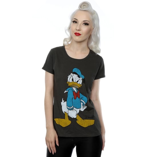 Disney Dam/Tjej Donald Duck Angry T-shirt i bomull (Ljus grafit) - Image 2
