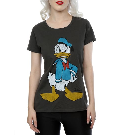 Disney Dam/Tjej Donald Duck Angry T-shirt i bomull (Ljus grafit) - Image 3