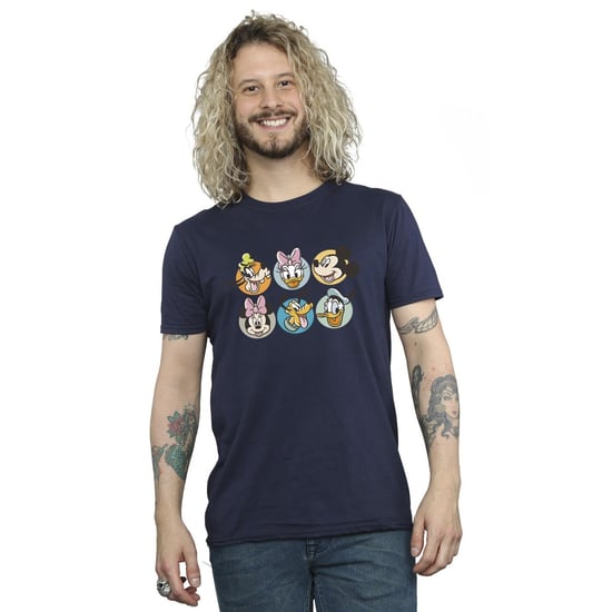 Disney Heren Mickey Mouse And Friends Gezichten T-Shirt (Marineblauw) - Image 2