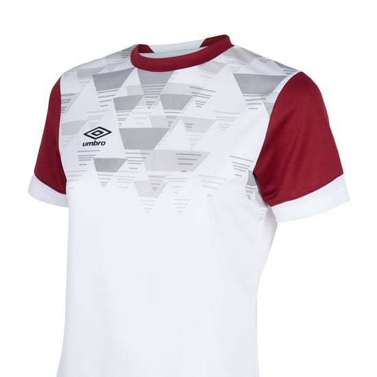 Umbro Childrens/Kids Vier Jersey (White/New Claret) - Image 3