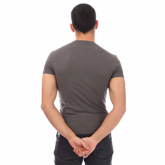 Emporio Armani T-shirt med rund hals för män (Grått) - Image 2