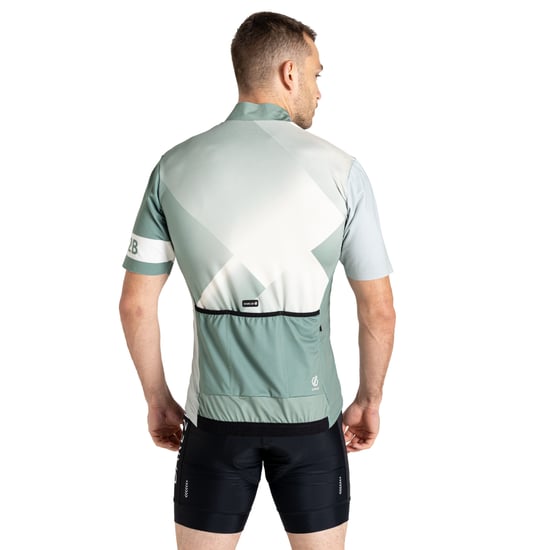 Dare 2B Mens AEP Pedal II Short-Sleeved Top (Hedge Green/Aqua Grey) - Image 4