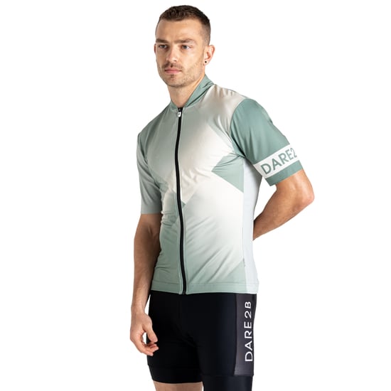 Dare 2B Mens AEP Pedal II Short-Sleeved Top (Hedge Green/Aqua Grey) - Image 5