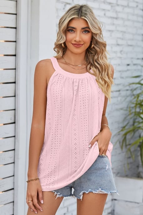 Eyelet Tank Top - Image 1