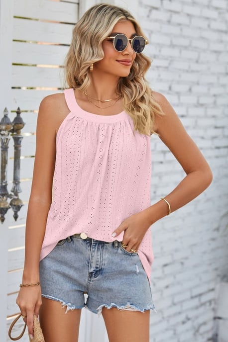 Eyelet Tank Top - Image 2
