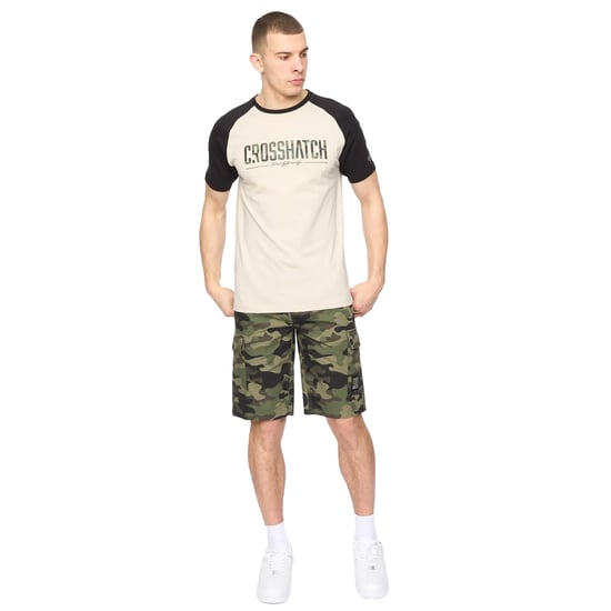 Crosshatch Mens Camtort Camo Shorts (Olive Camo) - Image 3