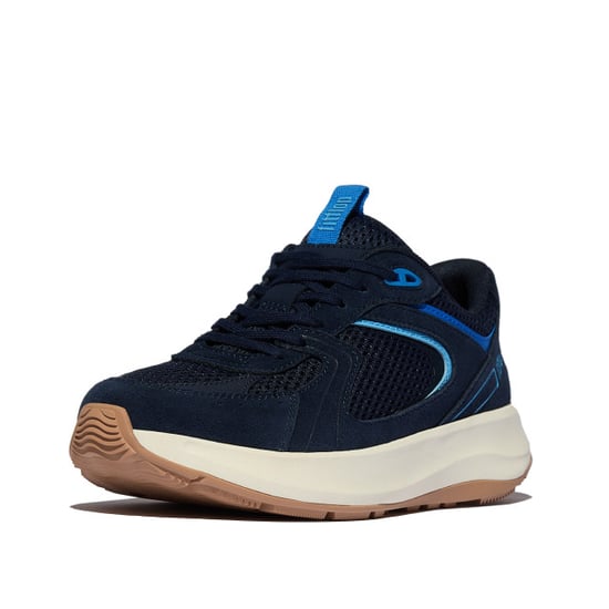 FitFlop F-mode flow suede/mesh/leather flatform sneakers - Image 2