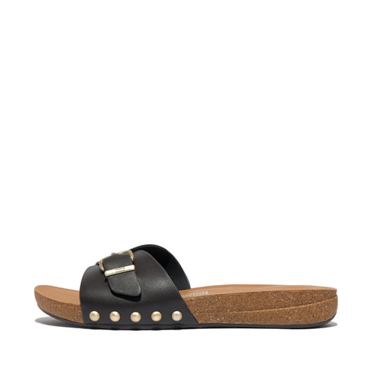 FitFlop Iqushion adjustable buckle leather slides - Image 6