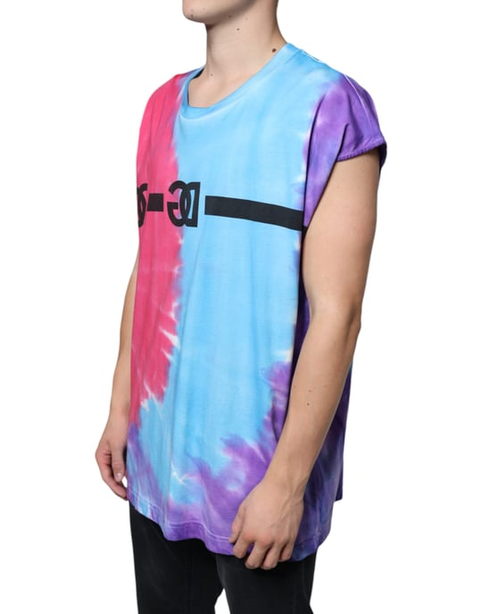Tie-dye kortärmad t-shirt med rund hals - Image 3