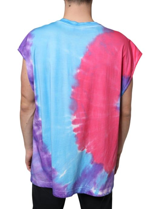 Tie-dye kortärmad t-shirt med rund hals - Image 4