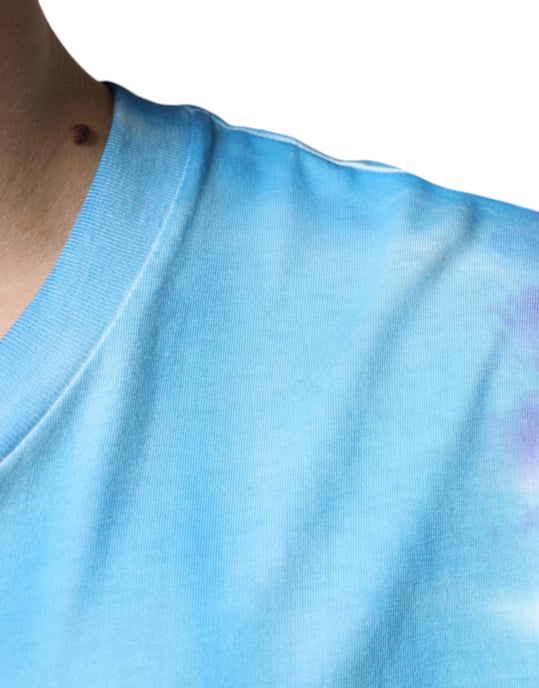 Tie-dye kortärmad t-shirt med rund hals - Image 6