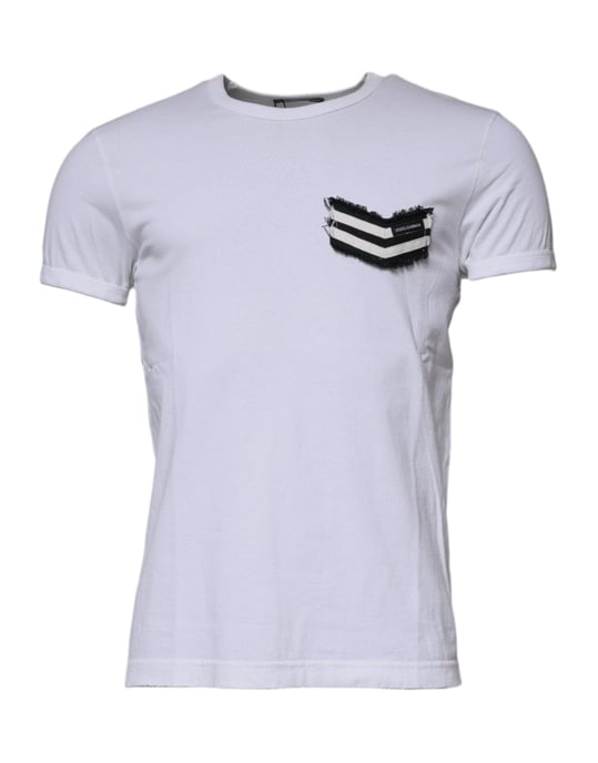 Kortärmad T-shirt med rund hals och patchdetaljer - Image 2