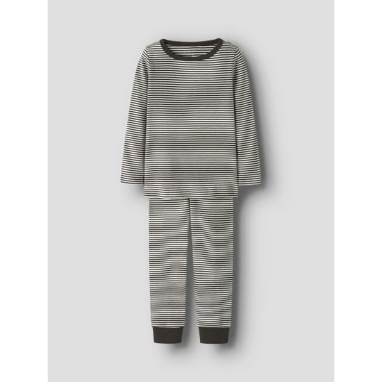 Name It Meisjes pyjama set nmnnightset stripe zwart/wit - Image 3