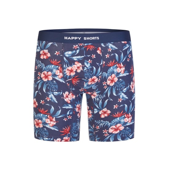 Happy Shorts Heren boxershorts met lange pijpen boxer briefs hawaii/lichtblauw - Image 2