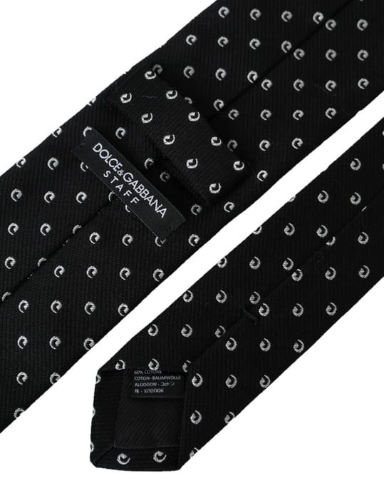 Dolce Gabbana Zwart-Wit Stropdas - Image 2