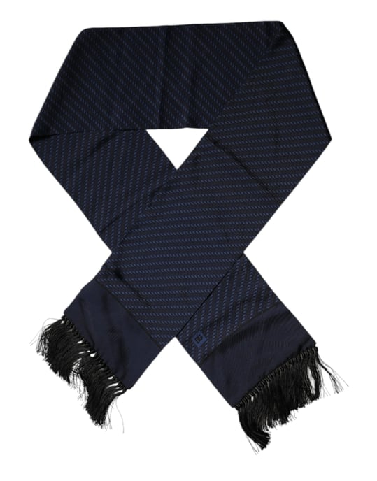 Zijde Sjaal Diagonaal Patroon Franje - Image 3