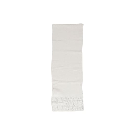 Witte Gebreide Sjaal met Textuurpatroon - Image 1