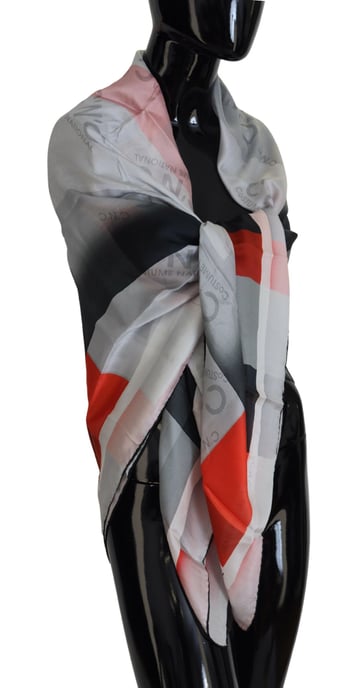 Silk Scarf Geometric Pattern - Image 3
