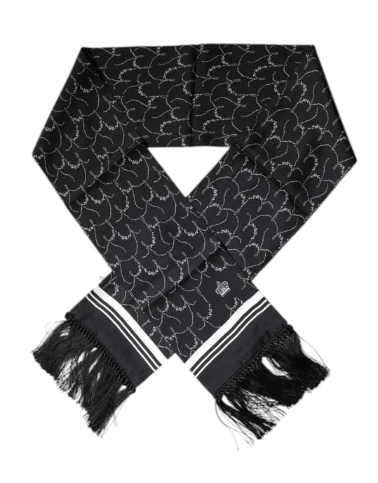 Silk Scarf With Fringe - Image 1