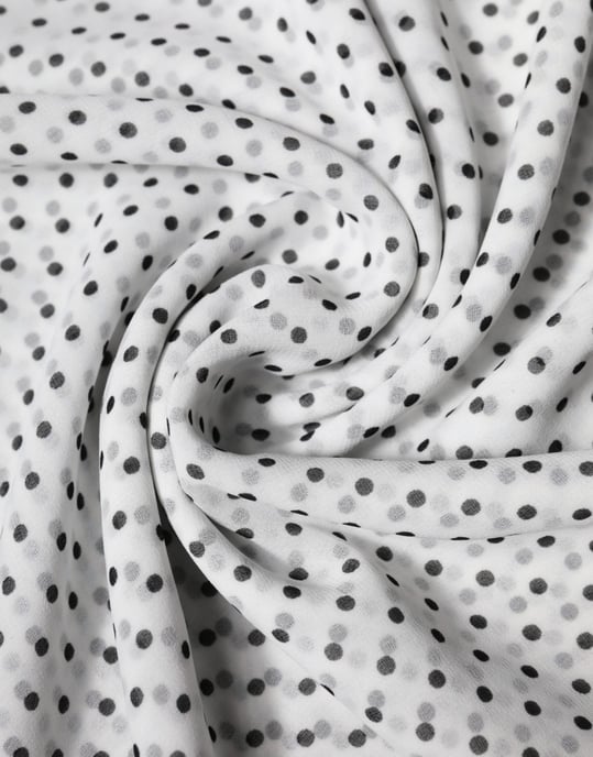 Polka Dot Silk Scarf - Image 4