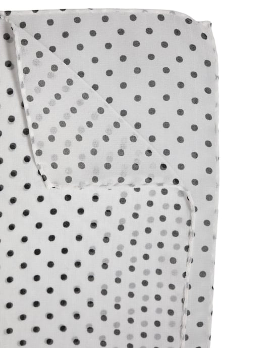 Polka Dot Silk Scarf - Image 5