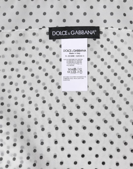 Polka Dot Silk Scarf - Image 6