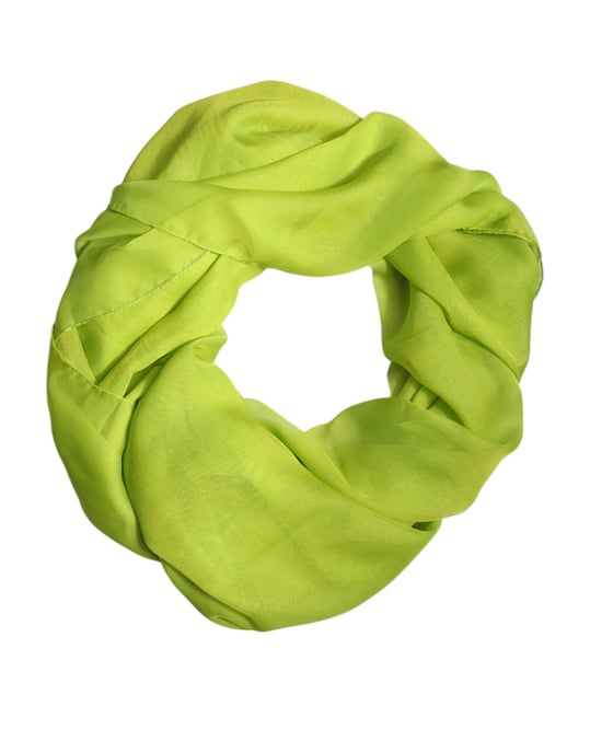 Silk Scarf Lime Green Accessory - Image 1